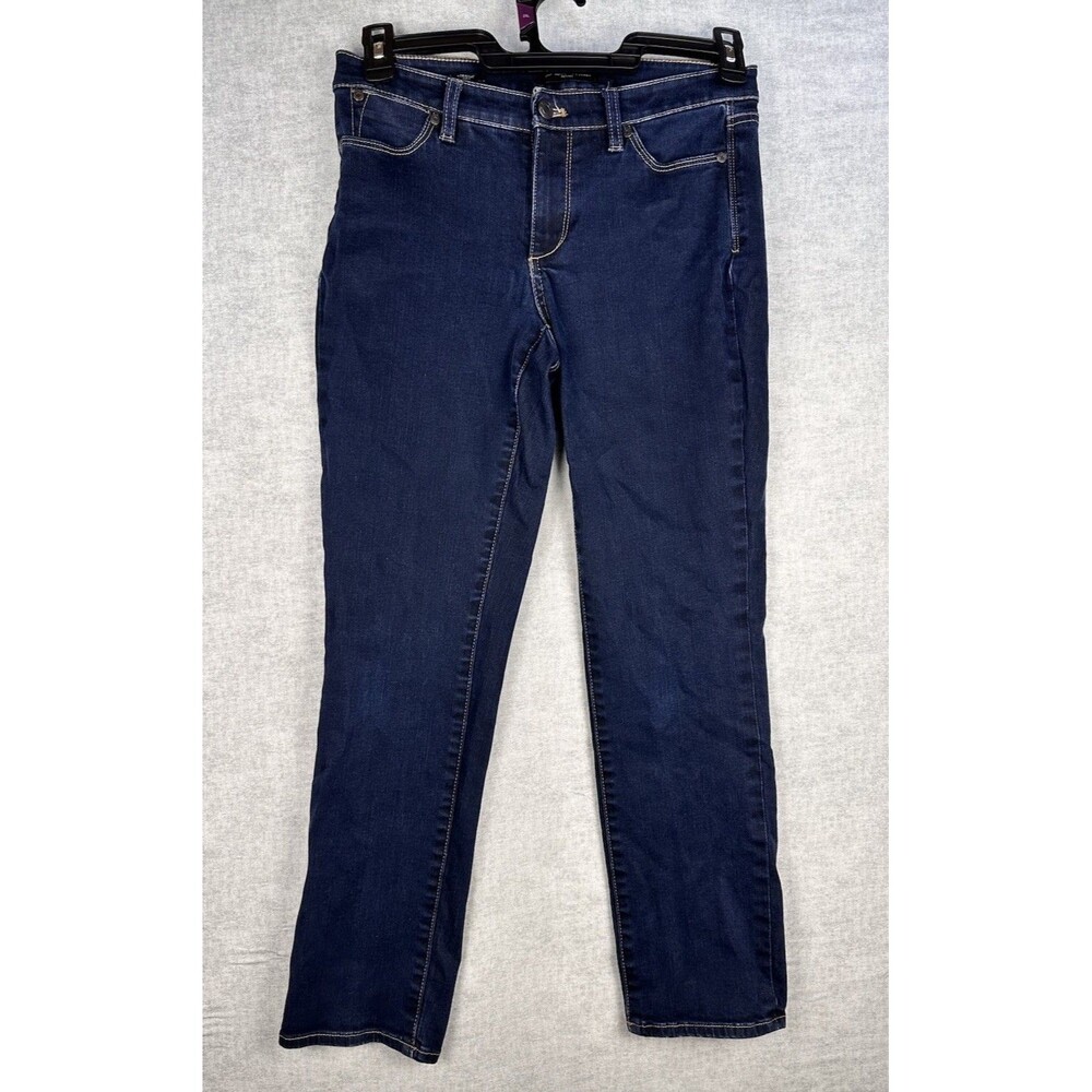Talbots Flawless Five-Pocket Women Petites Jeans Size 4P Straight Curvy Blue